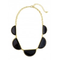 Onyx Half Moon Stone Statement Bib